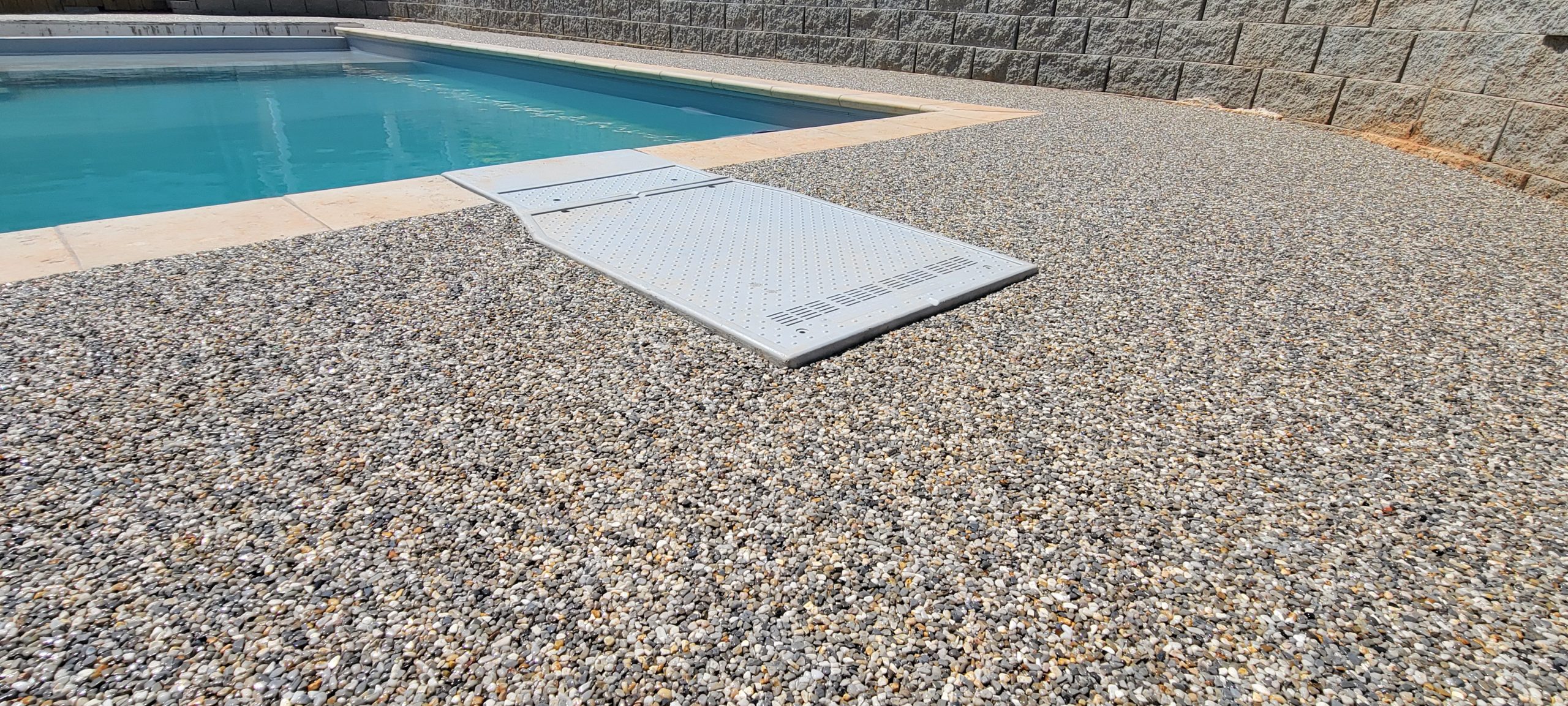 Slip-resistant epoxy pool deck Wisconsin